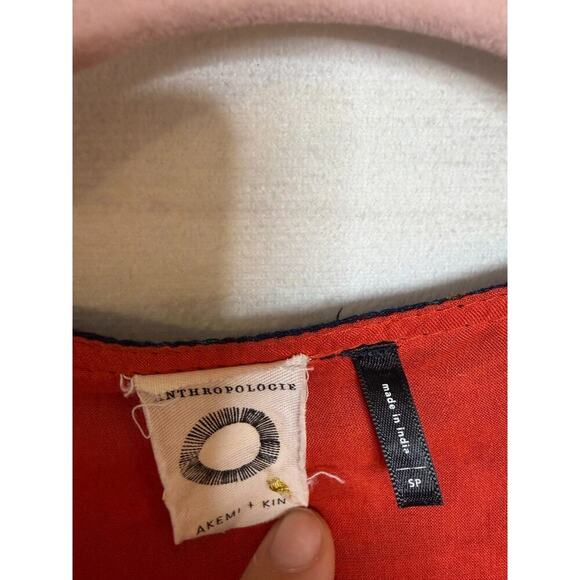 Akemi + Kin Sz SM Boho Red Printed Dress Anthropologie - Picture 5 of 6